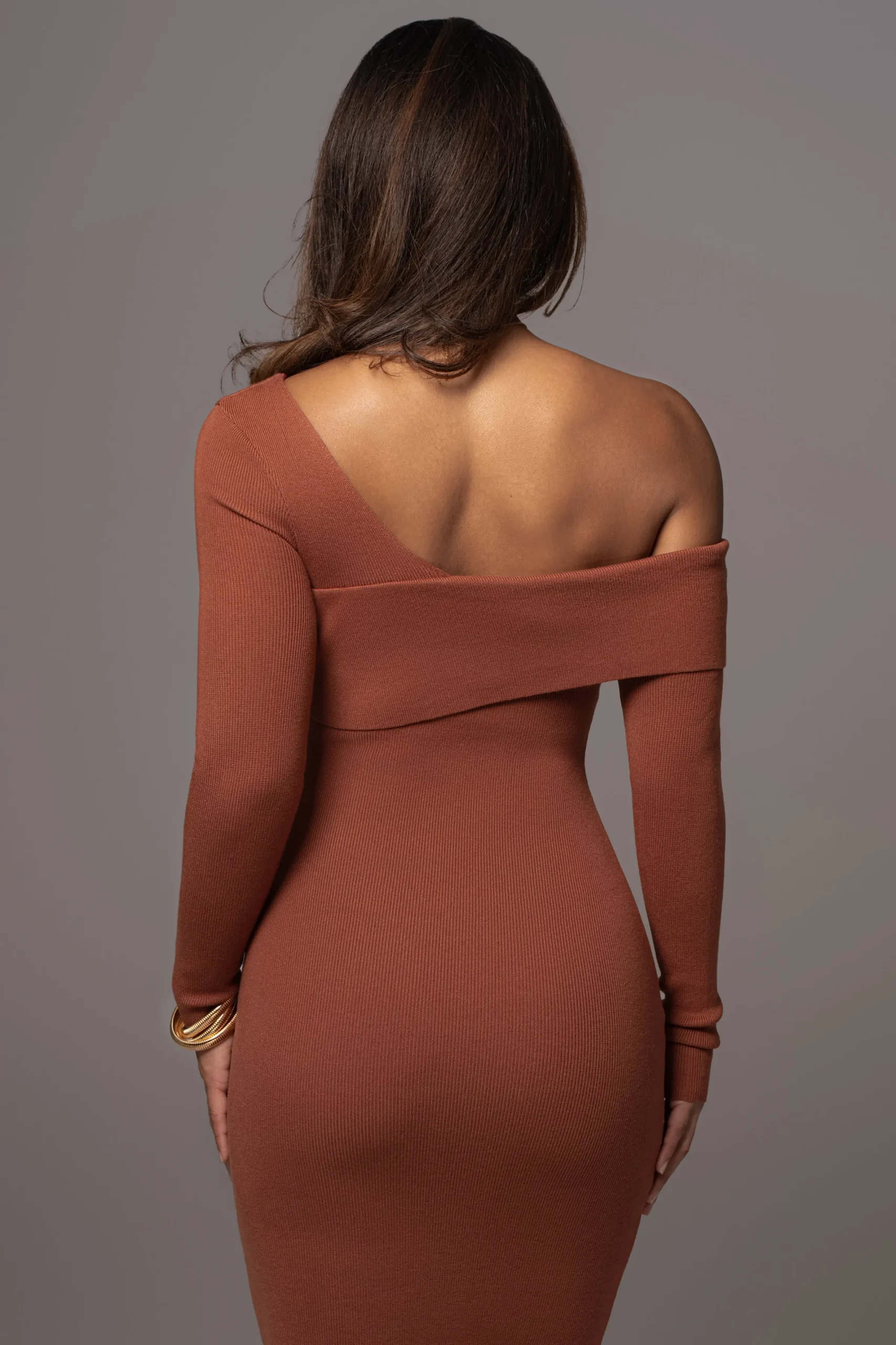 JLUXLABEL Rust Harper Knit Maxi Dress