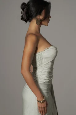 JLUXLABEL Sage Celestial Drape Maxi Dress