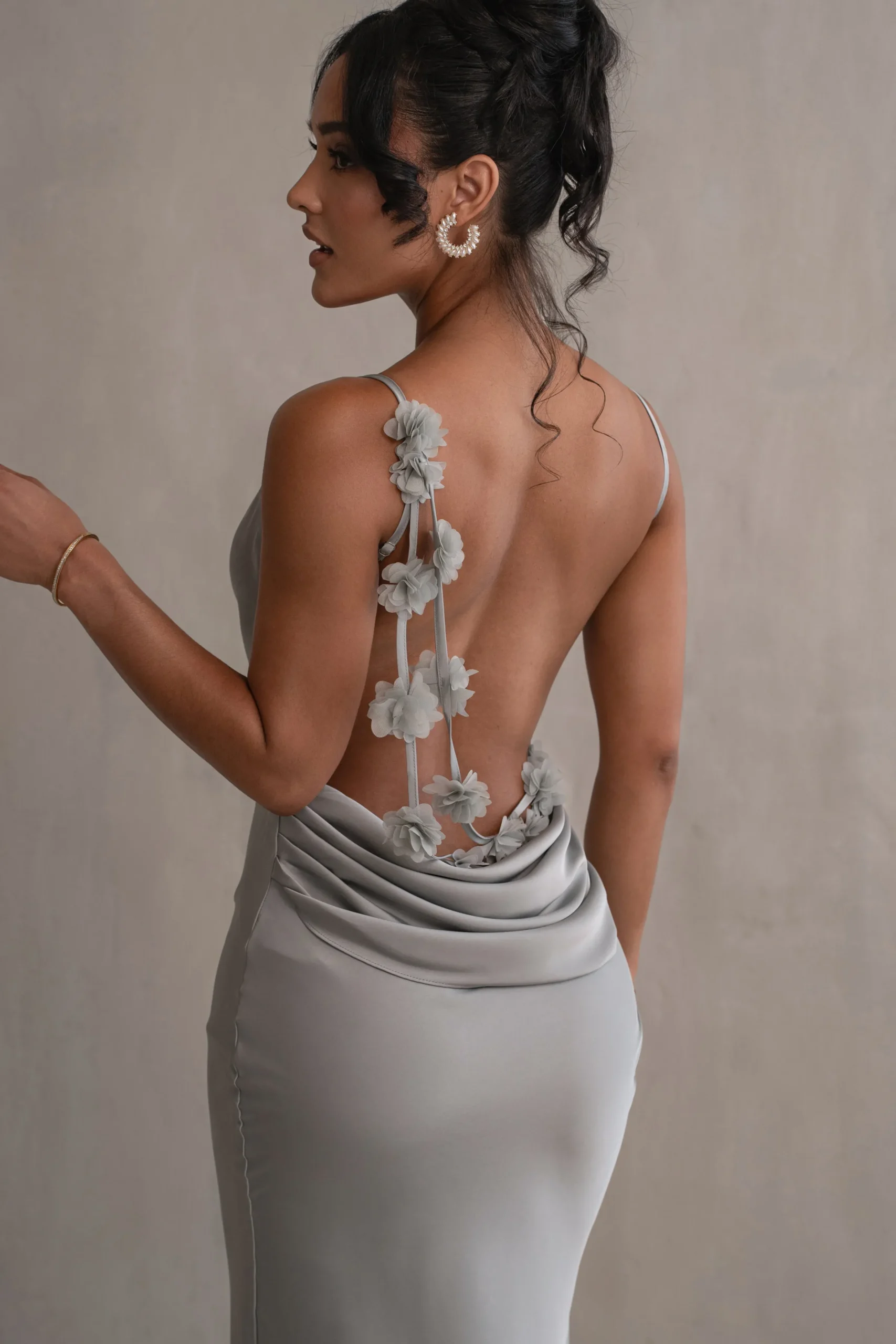 JLUXLABEL Sage Down The Aisle Satin Gown