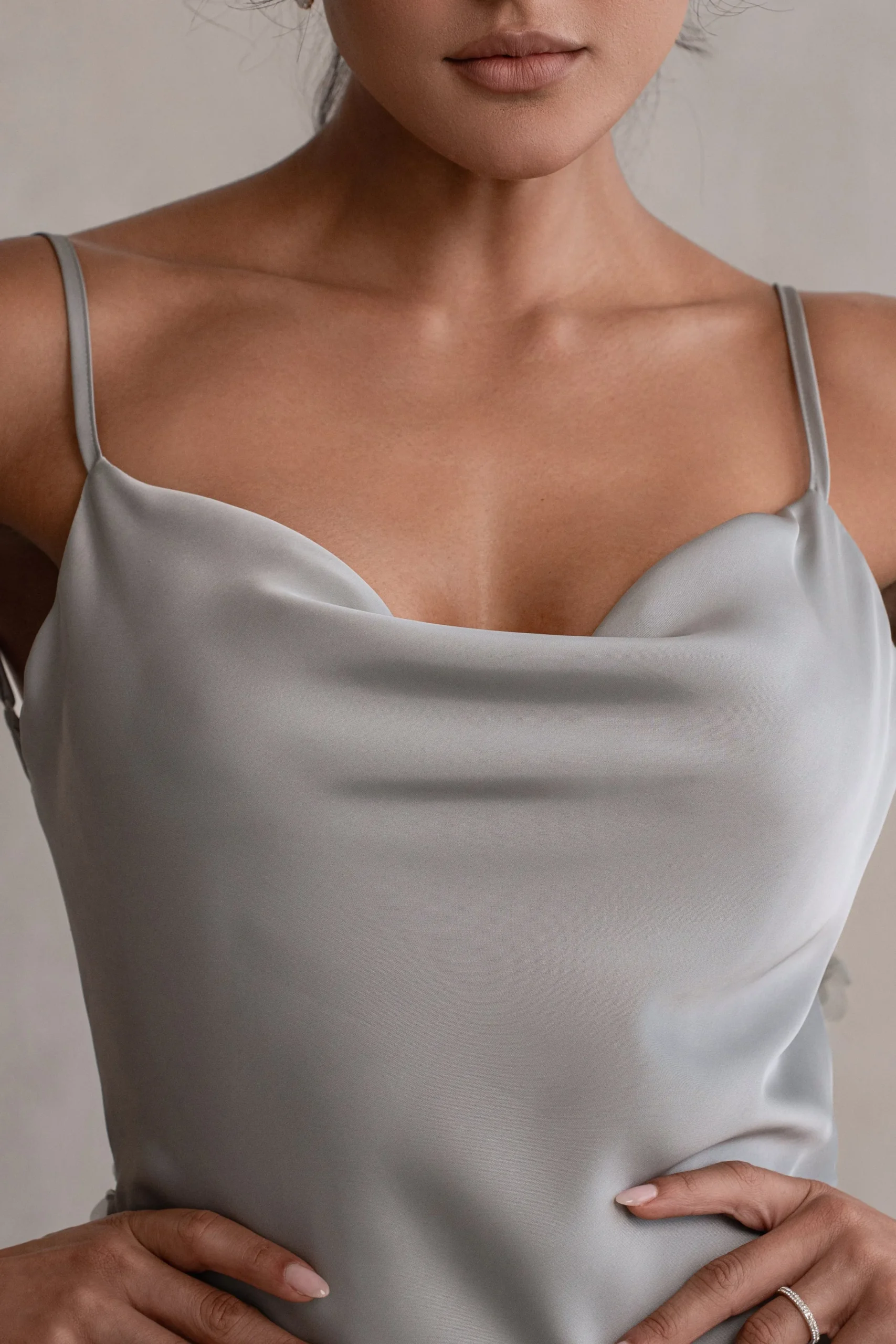 JLUXLABEL Sage Down The Aisle Satin Gown