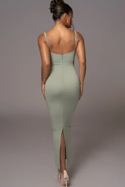 JLUXLABEL Sage Enchantment Bustier Maxi Dress