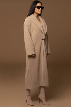 JLUXLABEL Sand Chelsie Longline Coat