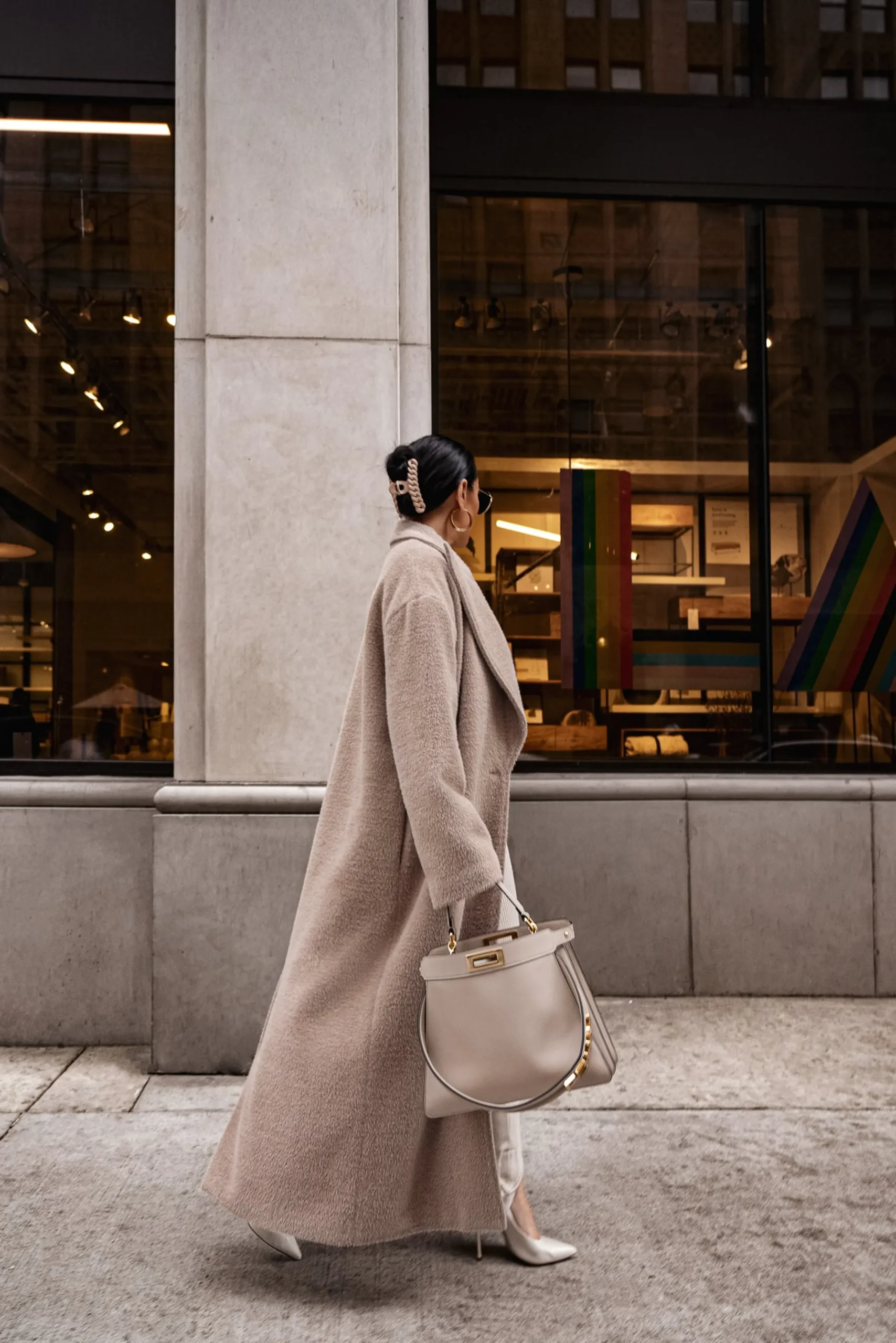 JLUXLABEL Sand Chelsie Longline Coat