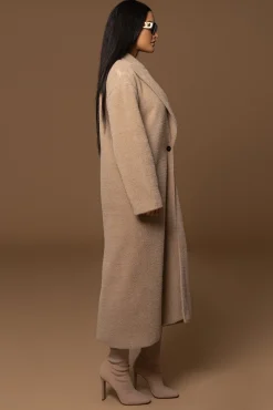 JLUXLABEL Sand Chelsie Longline Coat