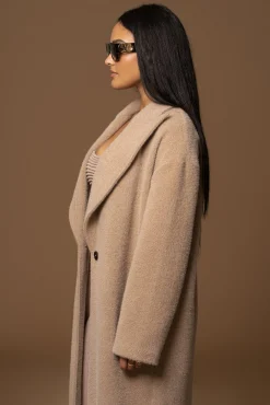 JLUXLABEL Sand Chelsie Longline Coat