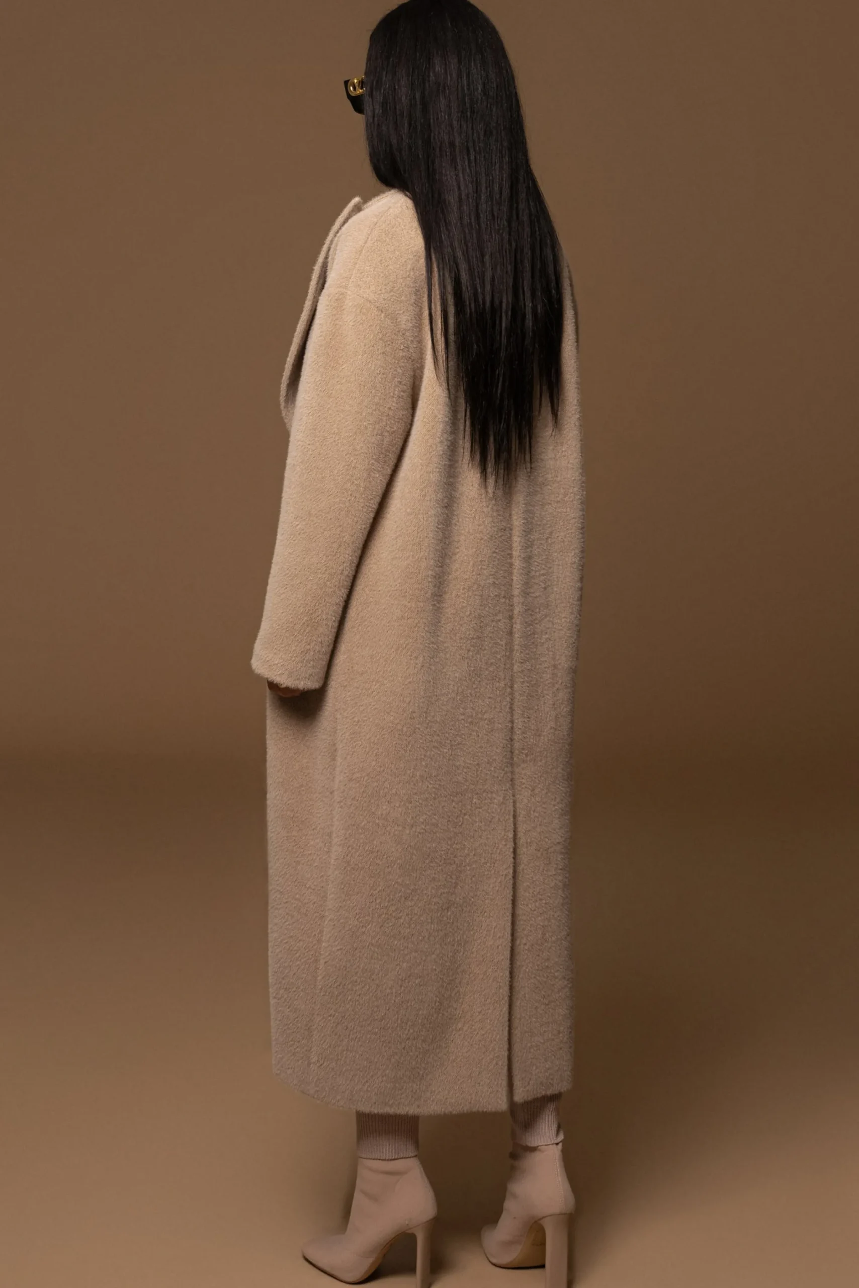 JLUXLABEL Sand Chelsie Longline Coat