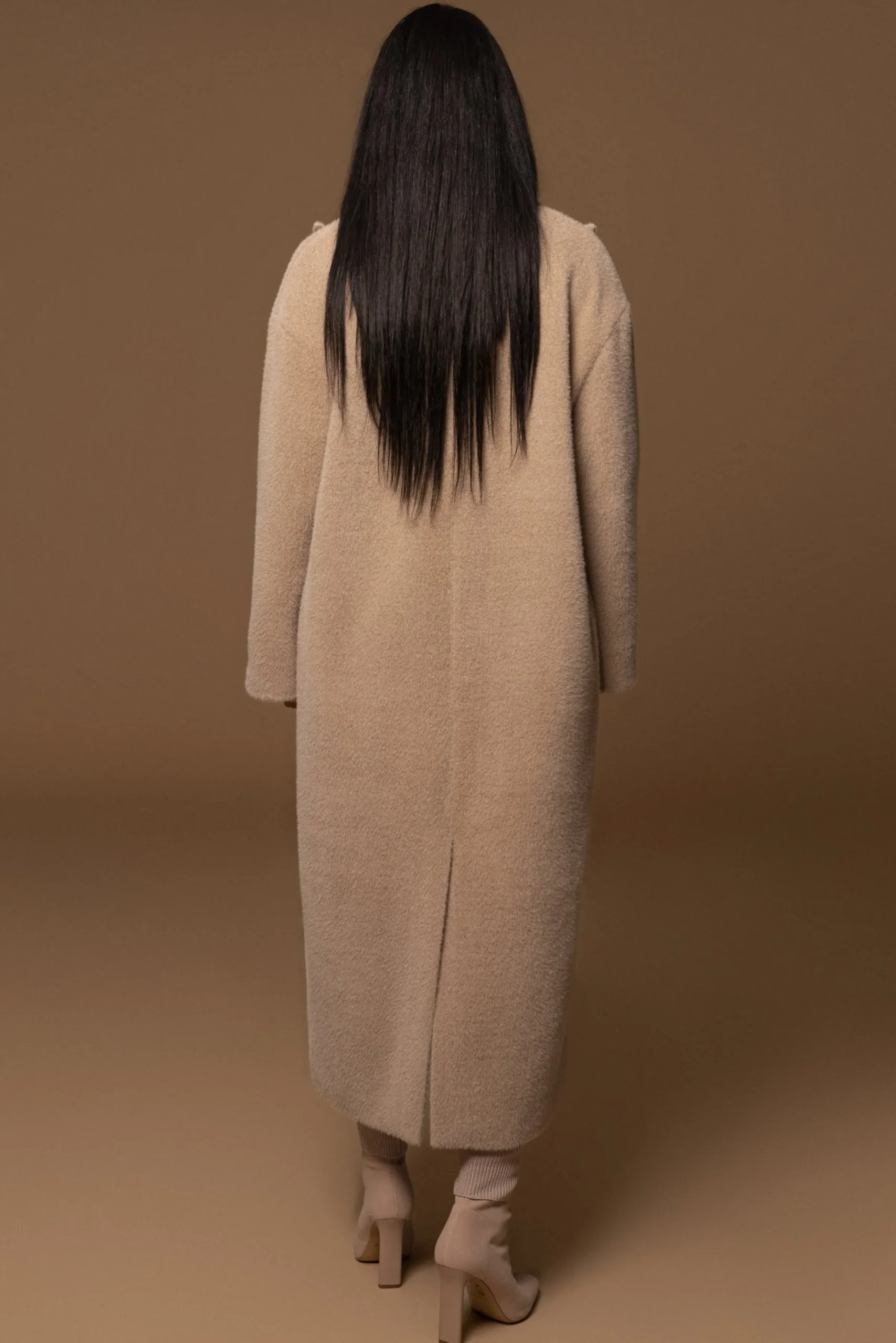 JLUXLABEL Sand Chelsie Longline Coat