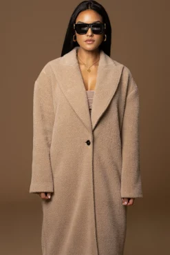 JLUXLABEL Sand Chelsie Longline Coat