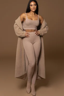 JLUXLABEL Sand Chelsie Longline Coat