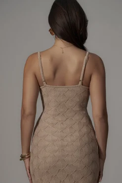 JLUXLABEL Sand Gabriela Knit Maxi Dress