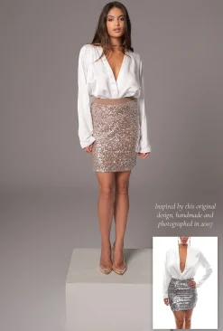 JLUXLABEL Sequin Milestone Skirt