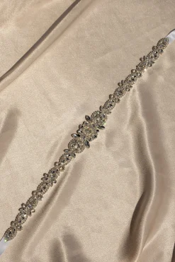 JLUXLABEL Silver Eternal Love Bridal Sash
