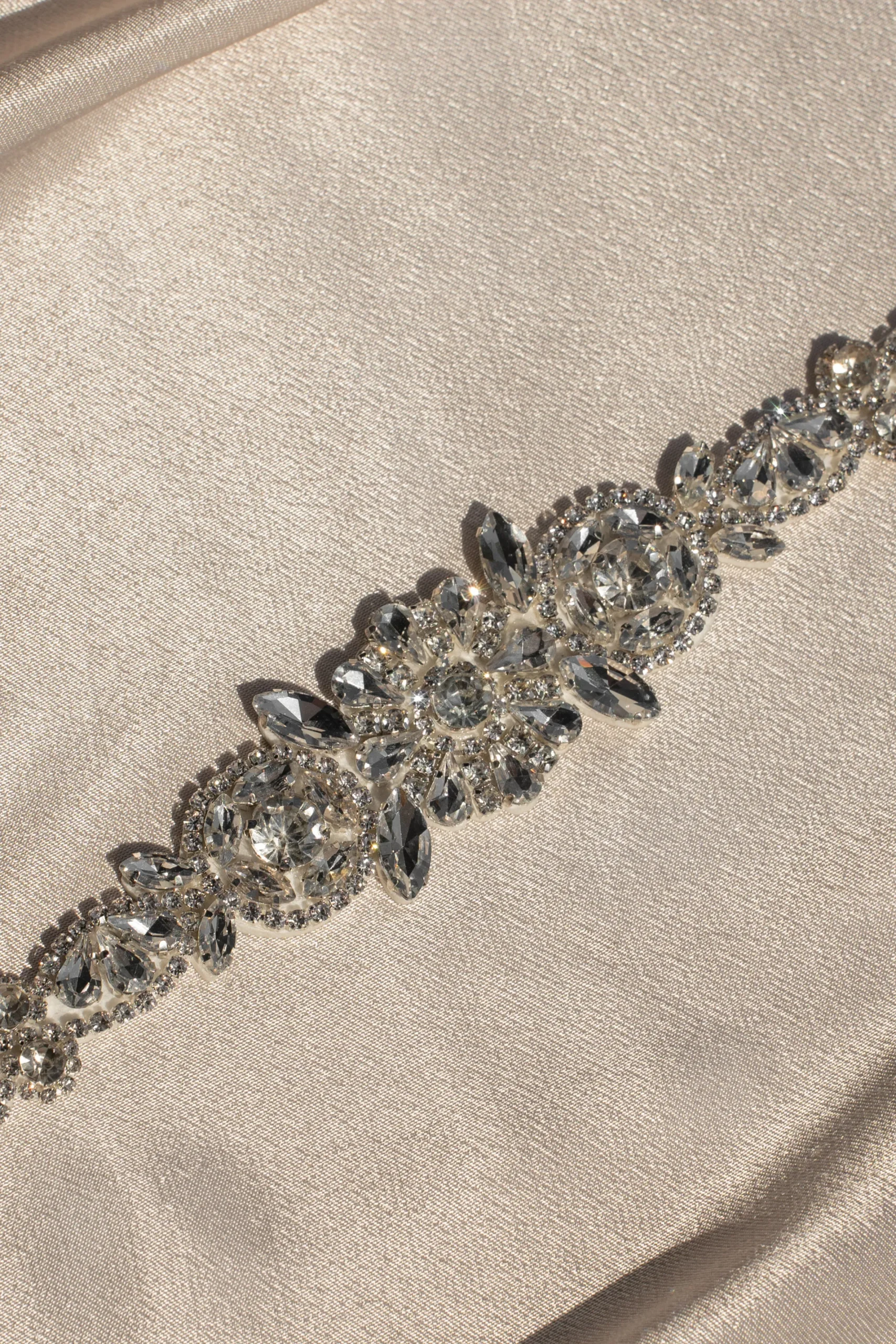 JLUXLABEL Silver Eternal Love Bridal Sash