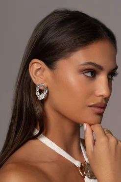 JLUXLABEL Silver Rava Earrings