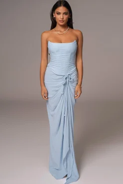 JLUXLABEL Sky Blue Fenix Reversible Linen Corset