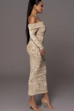 JLUXLABEL Stone Impressions Sequin Skirt