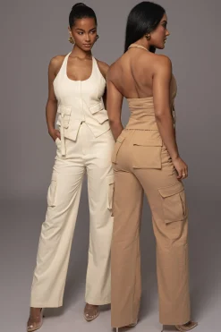 JLUXLABEL Tan Aeris Pant Set