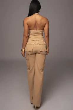 JLUXLABEL Tan Aeris Pant Set