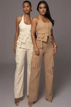 JLUXLABEL Tan Aeris Pant Set