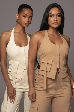 JLUXLABEL Tan Aeris Pant Set