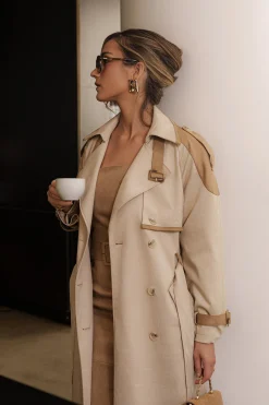 JLUXLABEL Tan Elite Suede Coat