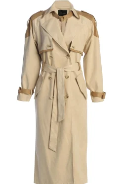 JLUXLABEL Tan Elite Suede Coat