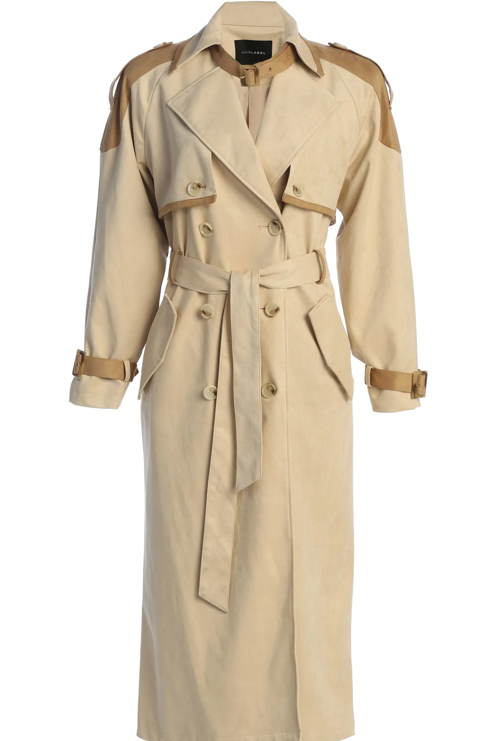 JLUXLABEL Tan Elite Suede Coat