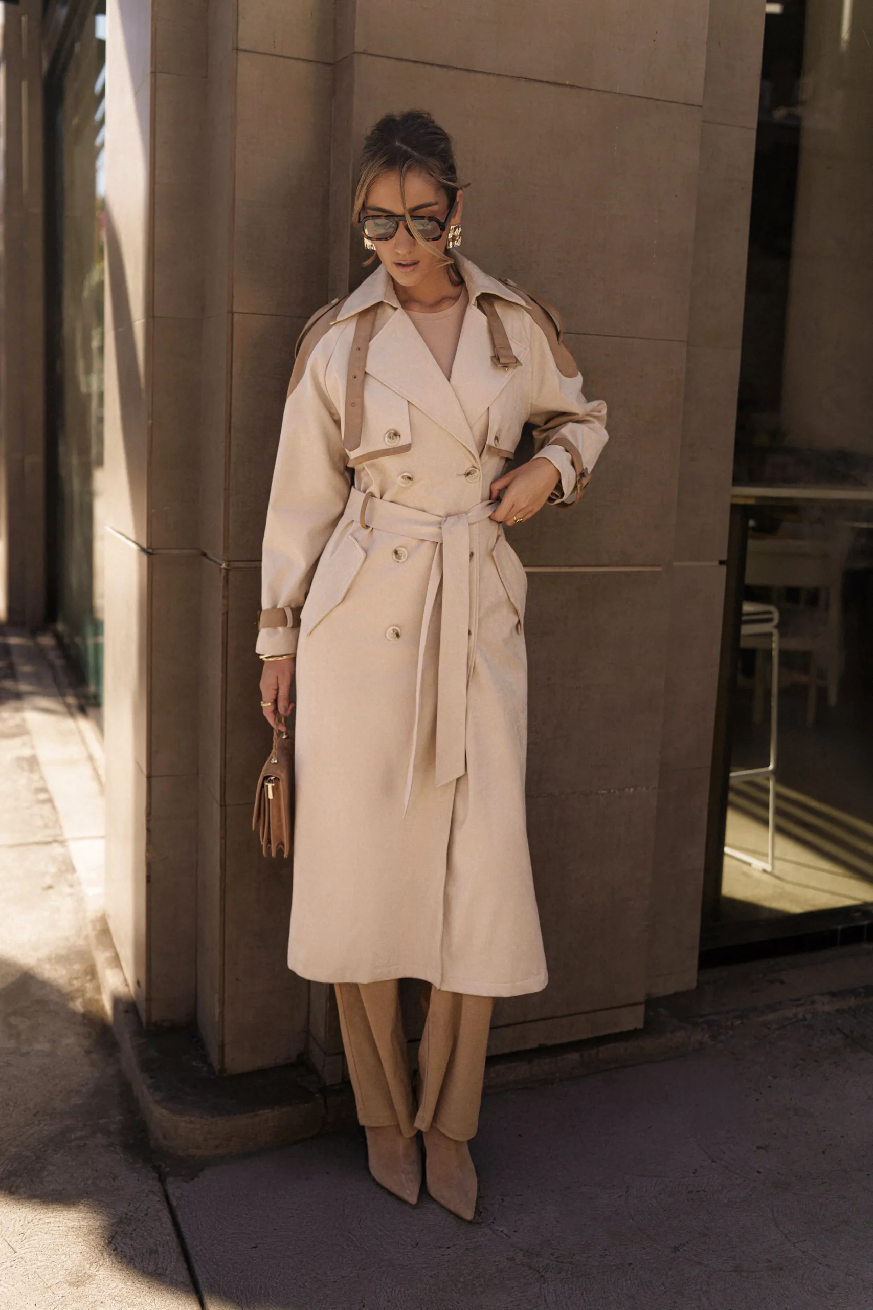 JLUXLABEL Tan Elite Suede Coat