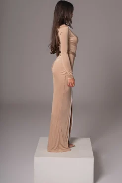 JLUXLABEL Tan Juki Maxi Dress