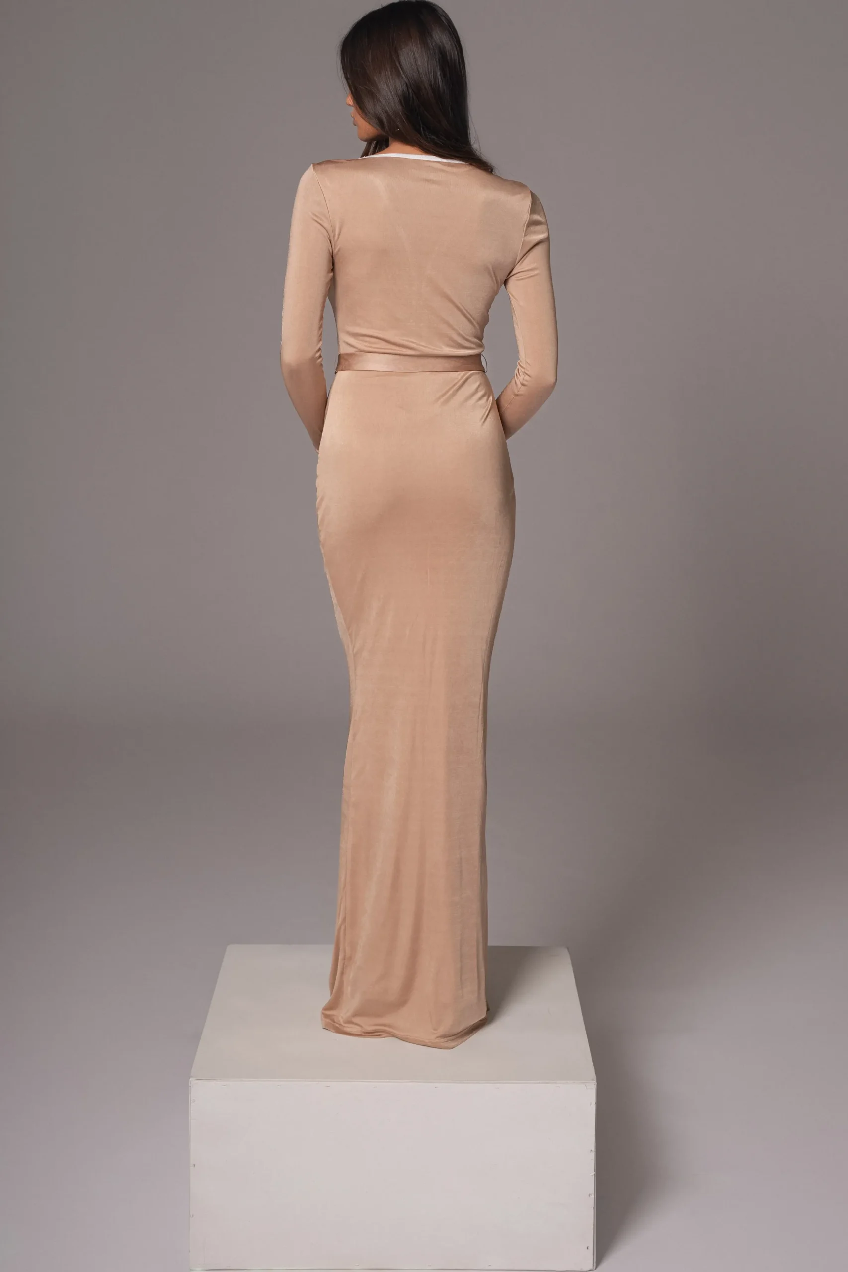 JLUXLABEL Tan Juki Maxi Dress