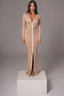 JLUXLABEL Tan Juki Maxi Dress