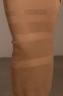 JLUXLABEL Tan Lina Knit Maxi Skirt