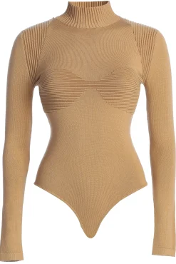 JLUXLABEL Tan Love Signs Bodysuit