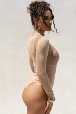 JLUXLABEL Tan Love Signs Bodysuit
