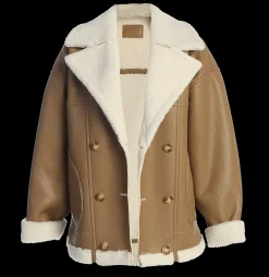 JLUXLABEL Tan Never Settle Reversible Teddy Jacket