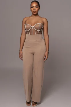 JLUXLABEL Tan Novena Woven Pants