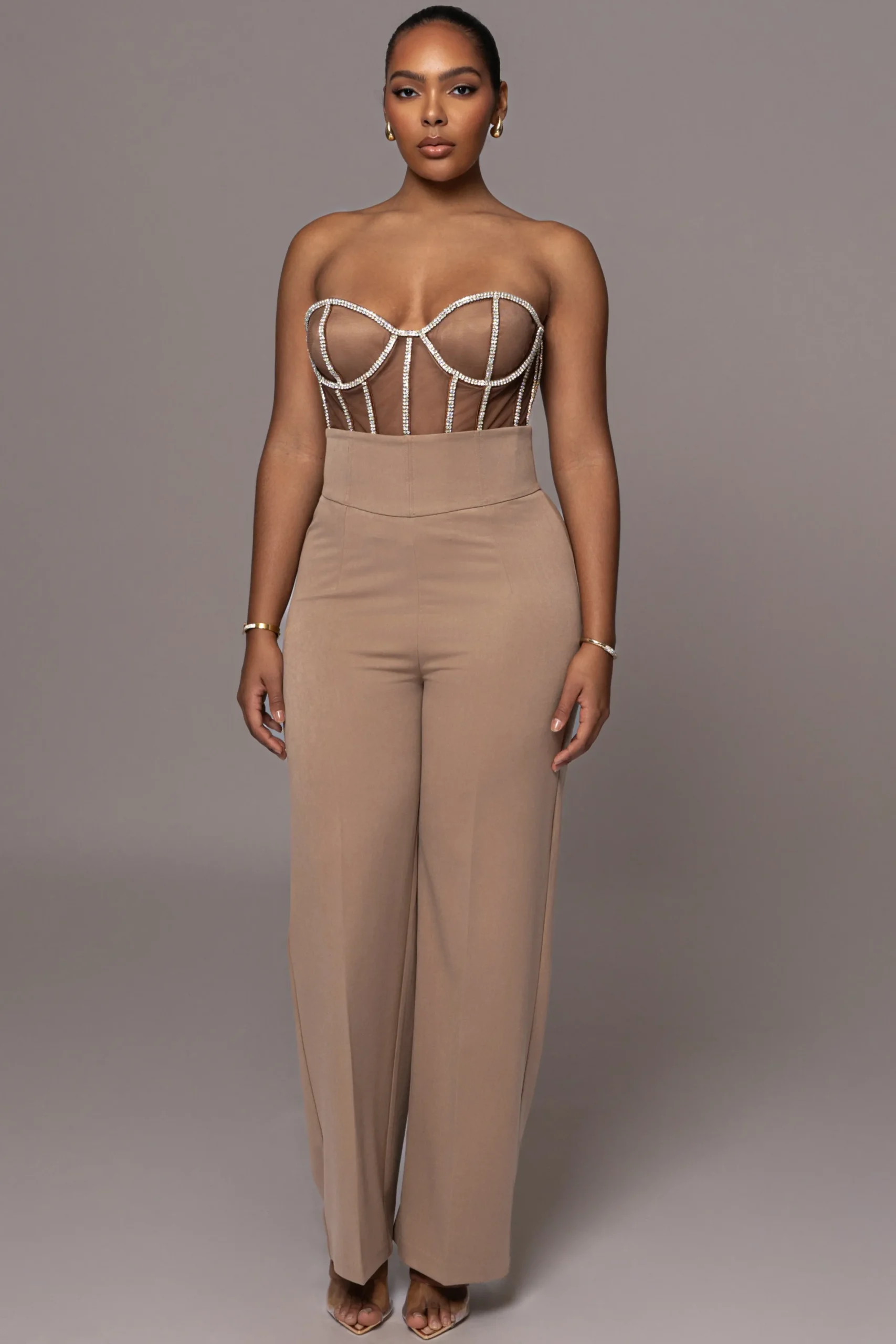 JLUXLABEL Tan Novena Woven Pants