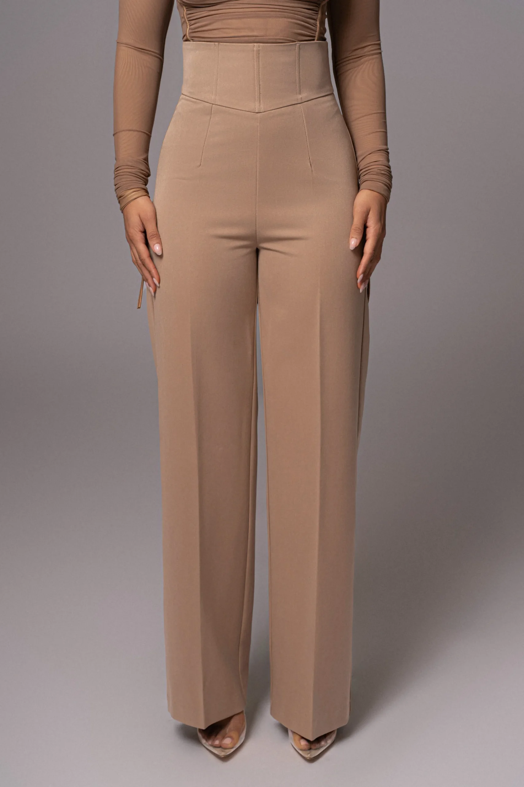JLUXLABEL Tan Novena Woven Pants