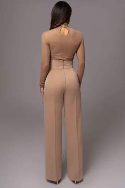 JLUXLABEL Tan Novena Woven Pants