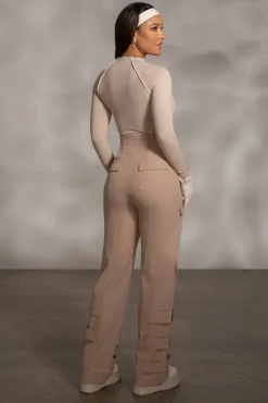 JLUXLABEL Tan Nyah Nylon Utility Pants