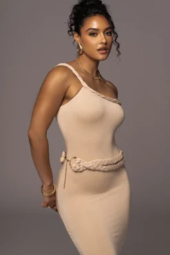 JLUXLABEL Tan One Of One Maxi Dress