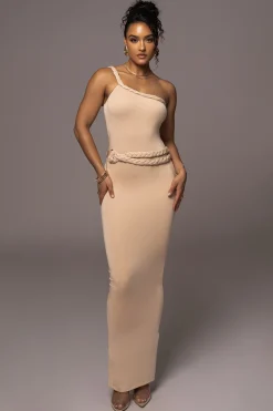 JLUXLABEL Tan One Of One Maxi Dress