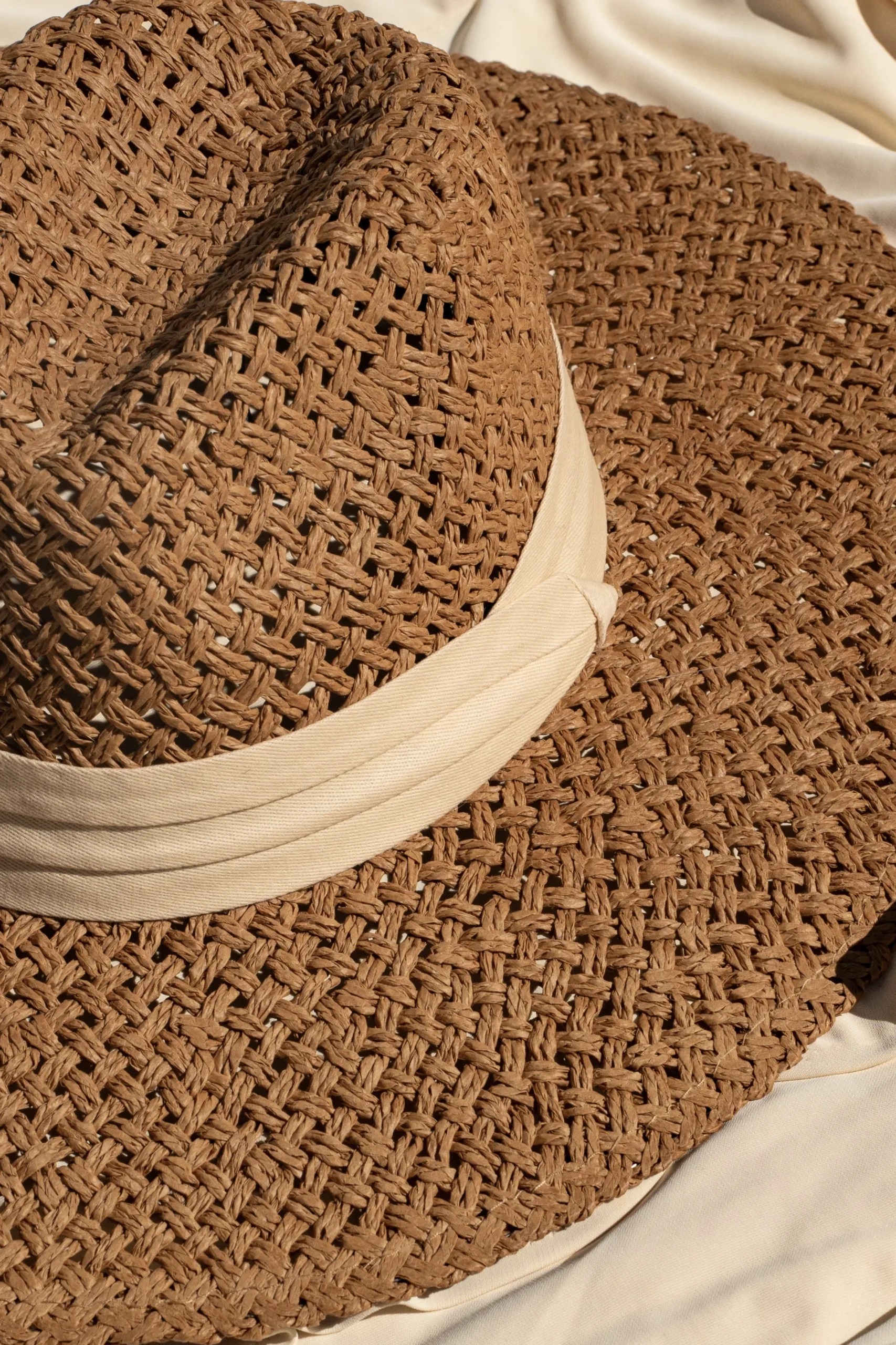 JLUXLABEL Tan Resort Ready Straw Hat