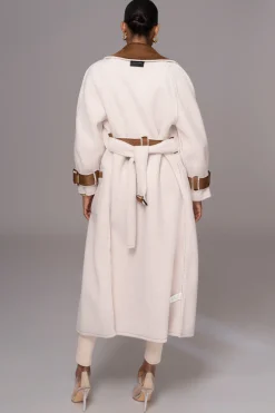 JLUXLABEL Tan Suede And Sherpa Reversible Coat