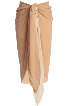 JLUXLABEL Tan Uncharted Waters Sarong