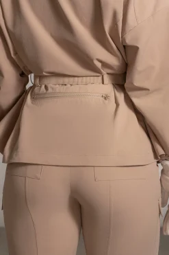 JLUXLABEL Tan Willow Belted Jacket