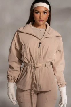 JLUXLABEL Tan Willow Belted Jacket
