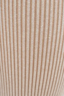JLUXLABEL Taupe/White Faya Ribbed Pants