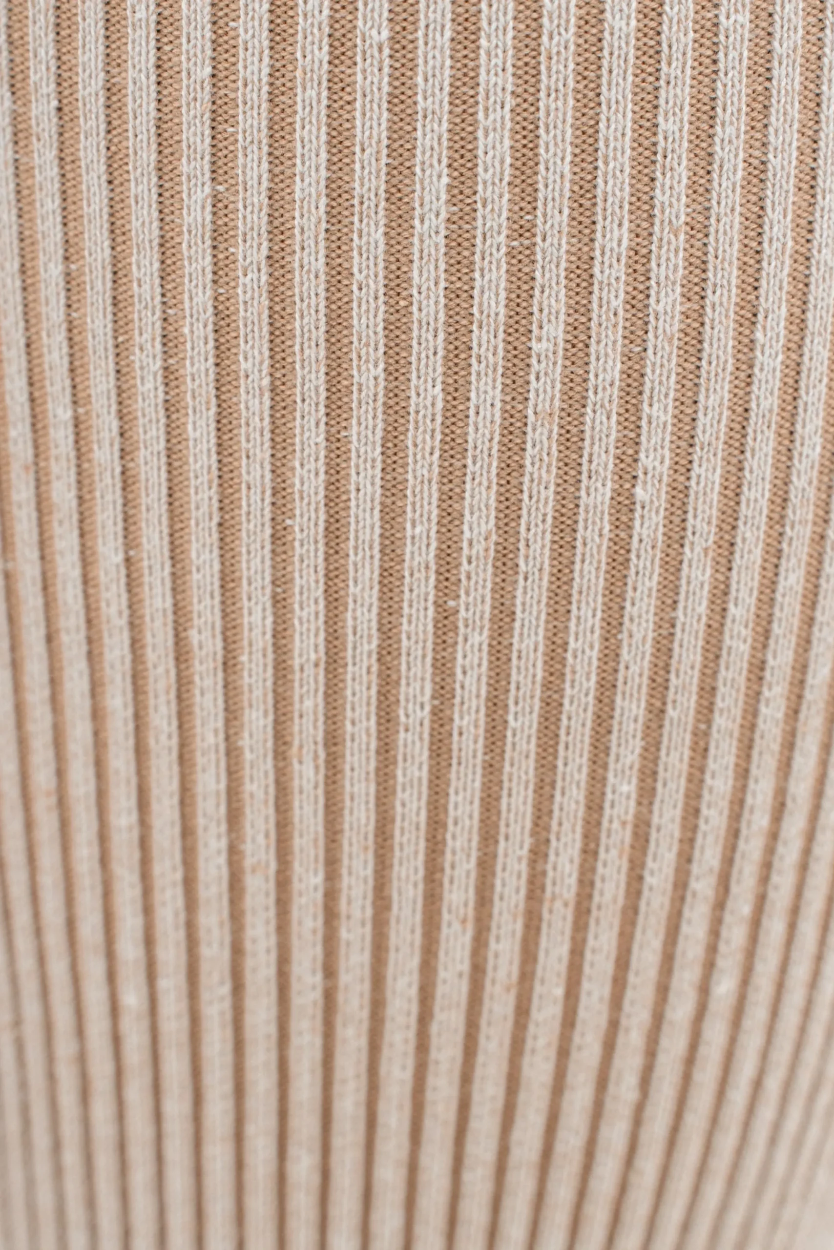 JLUXLABEL Taupe/White Faya Ribbed Pants