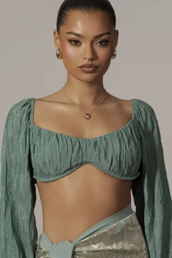 JLUXLABEL Teal Carey Long Sleeve Top